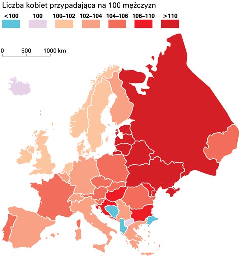 stopie feminizacji w europie mapa kobiety na 100 mczyzn
