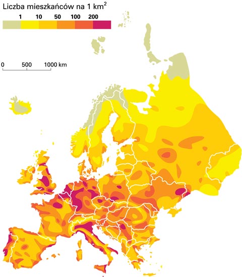 europa ludno mapa