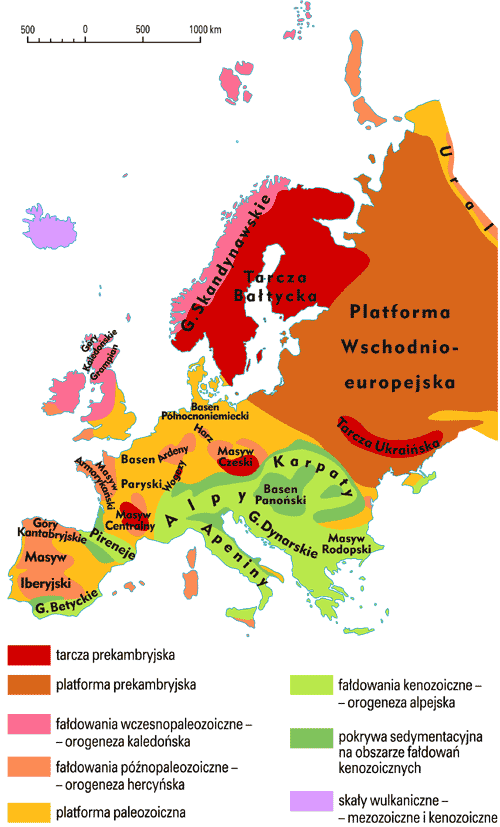 Europa – jednostki tektoniczne